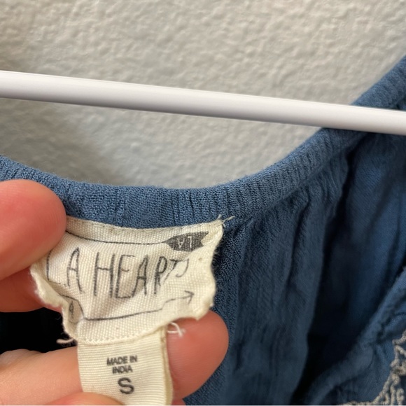 LA Hearts crop top ruffled blue small - Picture 3 of 4